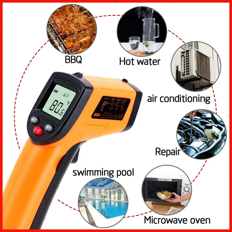 GM-320CWQ/Digital Infrared Laser Sira Thermometer, Contactless IR Thermometer, GM320 Temperature Gun,-50 ~ 380 °C