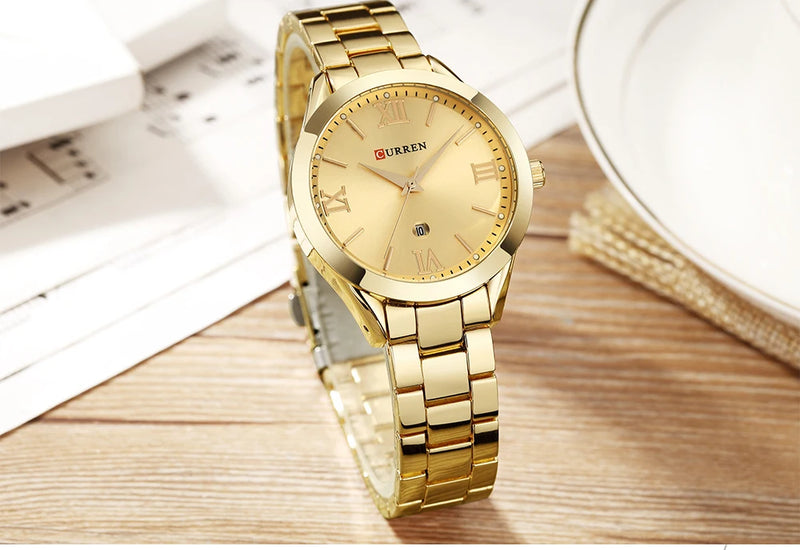 CURREN Gold Watch Women Watches Ladies Creative Steel Women's Bracelet Watches Female Clock Relogio Feminino Montre Femme