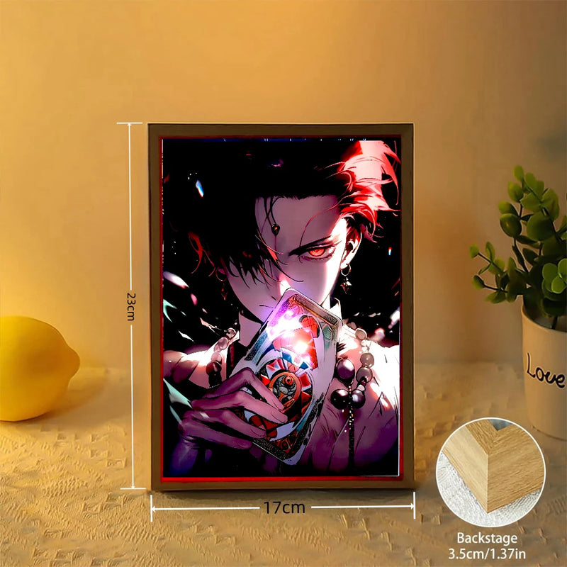 Light Painting Photo Frame Anime Figure Hunter×Hunter Led Night Light Killua Figures Action Collection Room Decor Gift Moon Lamp