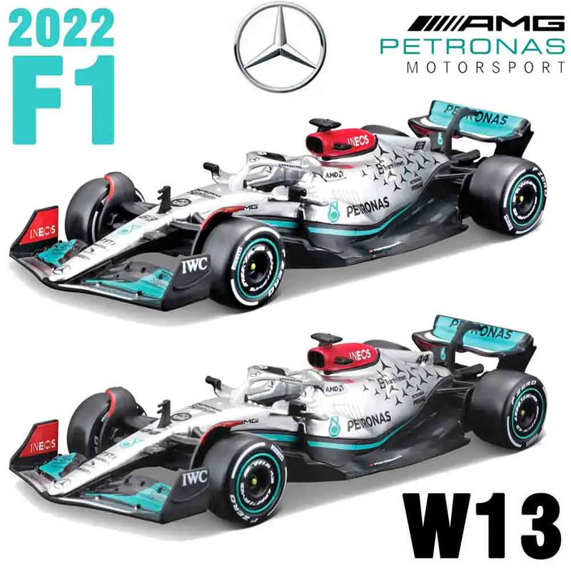 Mercedes 2022 W13 Lewis Hamilton & George Russell - Fórmula 1 - Colecionáveis 1:43