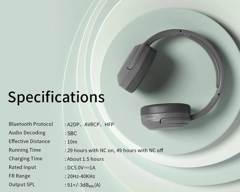 EDIFIER W820NB ANC Wireless Headphones Bluetooth Headsets Hi-Res Audio Bluetooth 5.0 40mm Driver Type-C Fast Charge Hybrid ANC