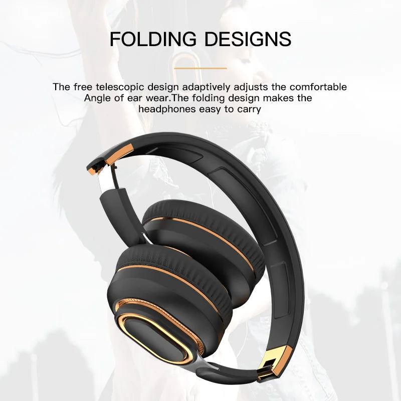 H7 Tv Bluetooth Headphones Wireless Headphon with Mic USB Adaptor Headset Noise Cancelling Stereo Foldable Bass for TV Earphone