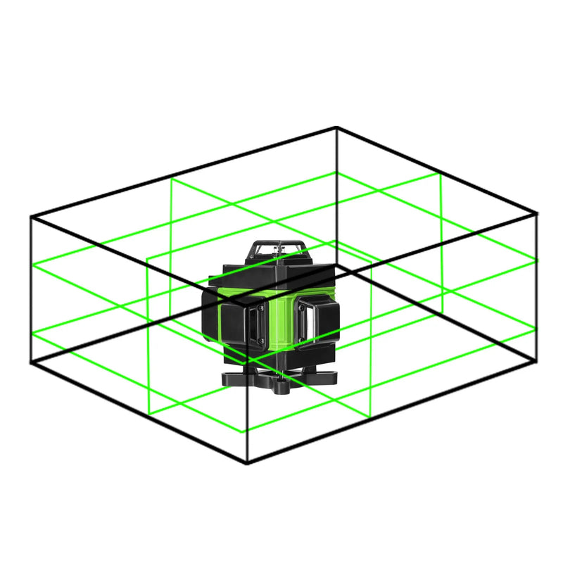 4D 16 Lines Laser Level 360 ° Self-leveling Machine USB Rechargeable Lithium Battery Leveling Tool with Adjustable Tripod Stand