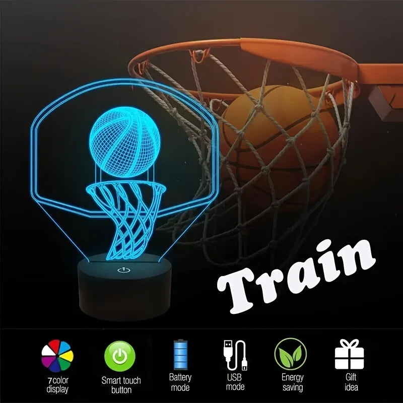 Cesta de Basquete - NBA - Luminária 3D