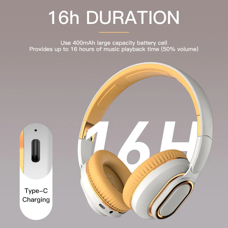 H7 Tv Bluetooth Headphones Wireless Headphon with Mic USB Adaptor Headset Noise Cancelling Stereo Foldable Bass for TV Earphone