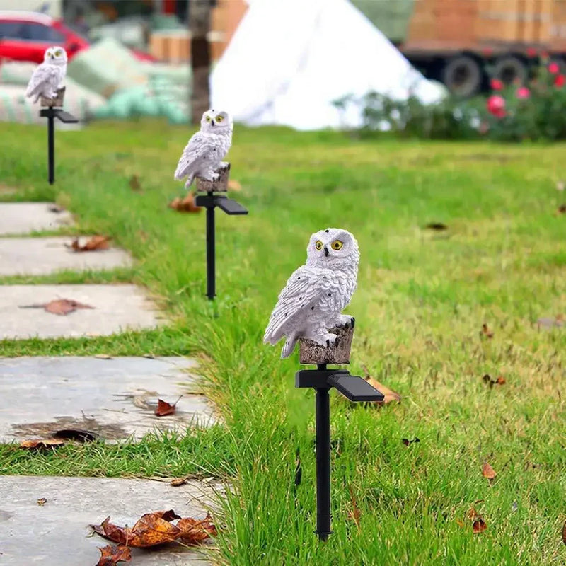 Outdoor Solar Lights Solar Powered LED Owl Garden Lights Owl Animal Lawn Lamps Waterproof Solar Lamp for Christmas Decoration