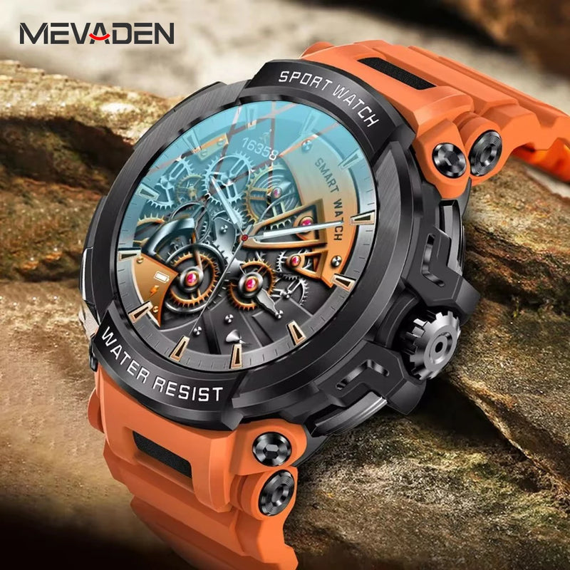 MEVADEN 1.5" Bluetooth Call GPS Smart Watch Men 120+ Sports Fitness Tracker Health Monitor Smartwatch for Android IOS 600mAh T90