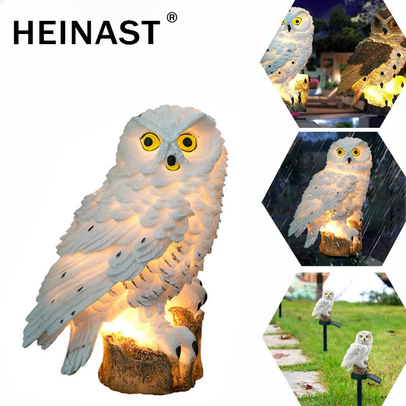 Outdoor Solar Lights Solar Powered LED Owl Garden Lights Owl Animal Lawn Lamps Waterproof Solar Lamp for Christmas Decoration