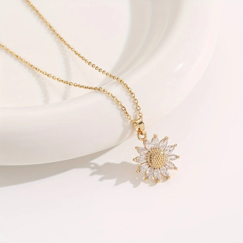 Elegant Sunflower Necklace Gift Set - Celebrate Love, Loyalty