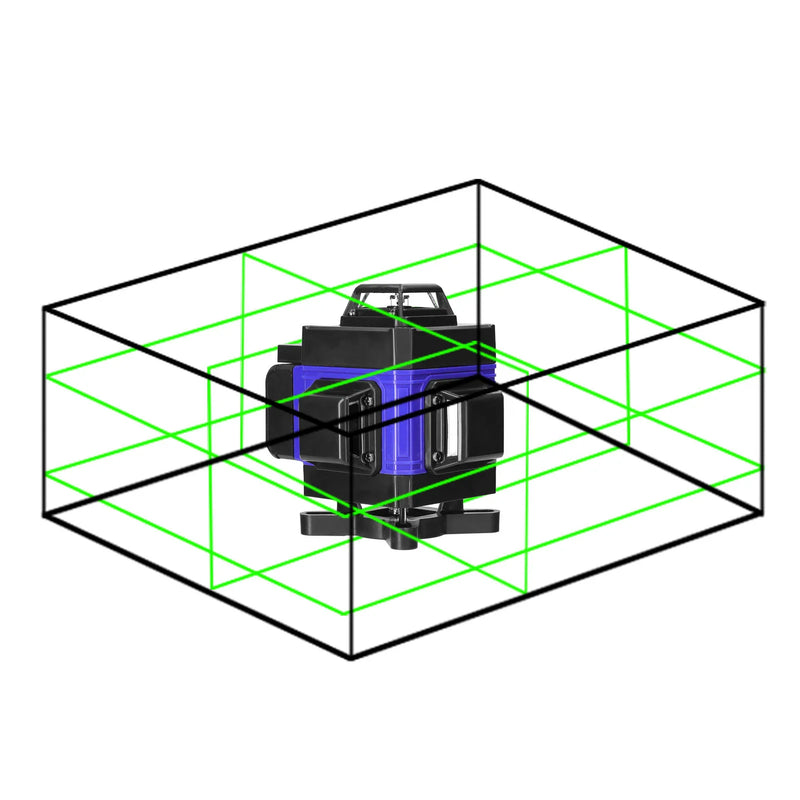 4D 16 Lines Laser Level 360 ° Self-leveling Machine USB Rechargeable Lithium Battery Leveling Tool with Adjustable Tripod Stand