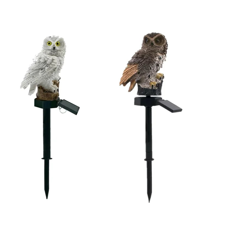 Outdoor Solar Lights Solar Powered LED Owl Garden Lights Owl Animal Lawn Lamps Waterproof Solar Lamp for Christmas Decoration