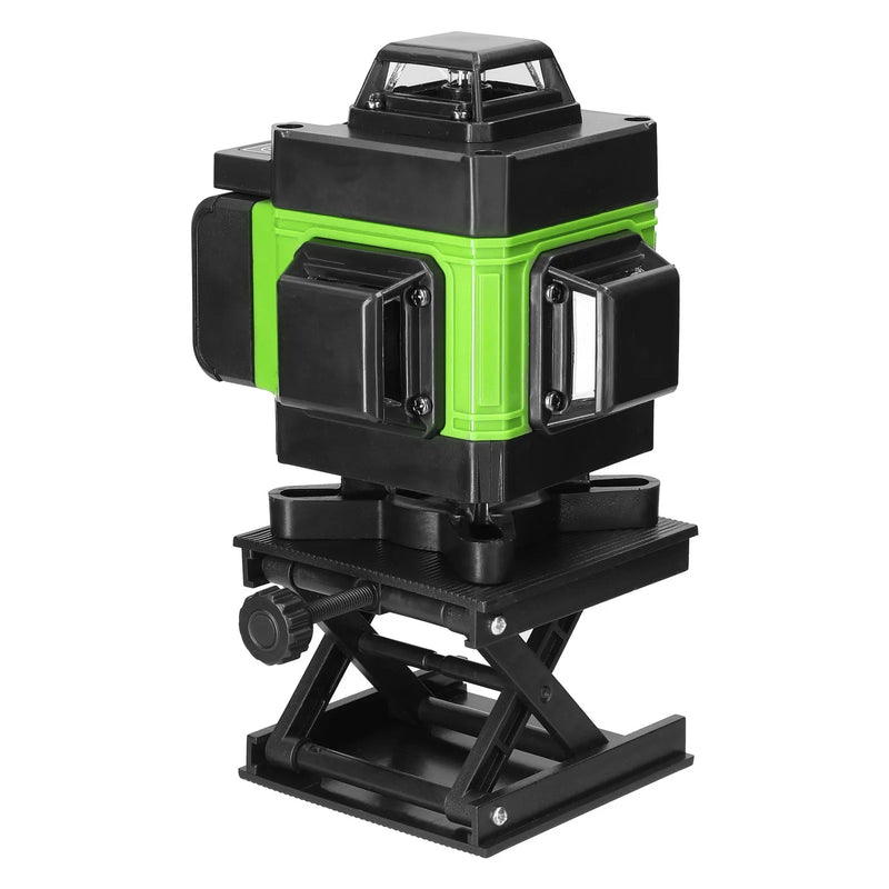 4D 16 Lines Laser Level 360 ° Self-leveling Machine USB Rechargeable Lithium Battery Leveling Tool with Adjustable Tripod Stand