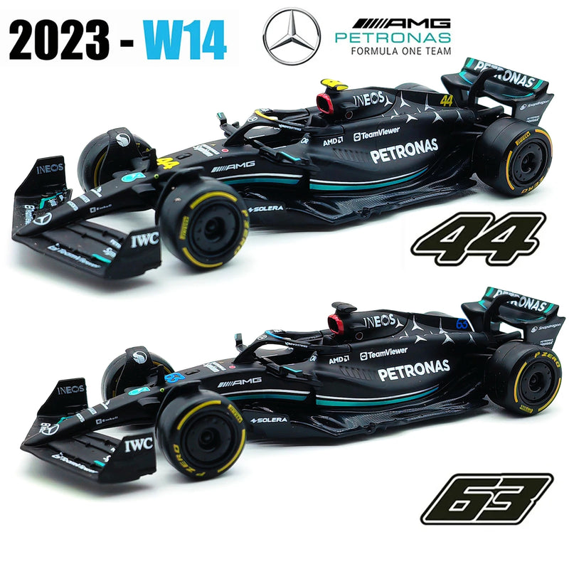 Mercedes 2023 W14 Lewis Hamilton e George Russell - Fórmula 1 - Colecionáveis 1:43