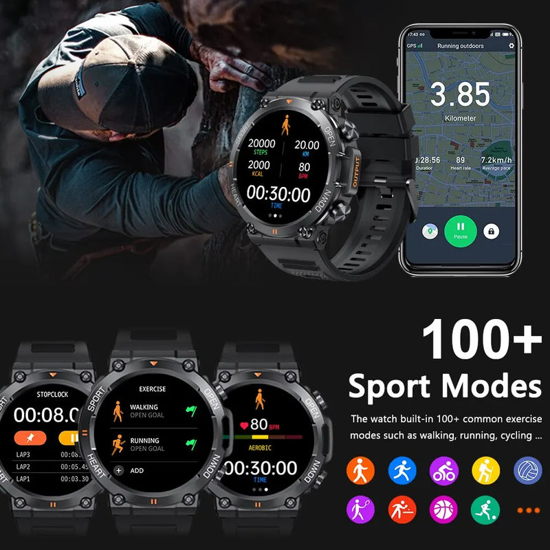 MEVADEN Smartwatch Masculino – 1,39” HD com Chamadas Bluetooth