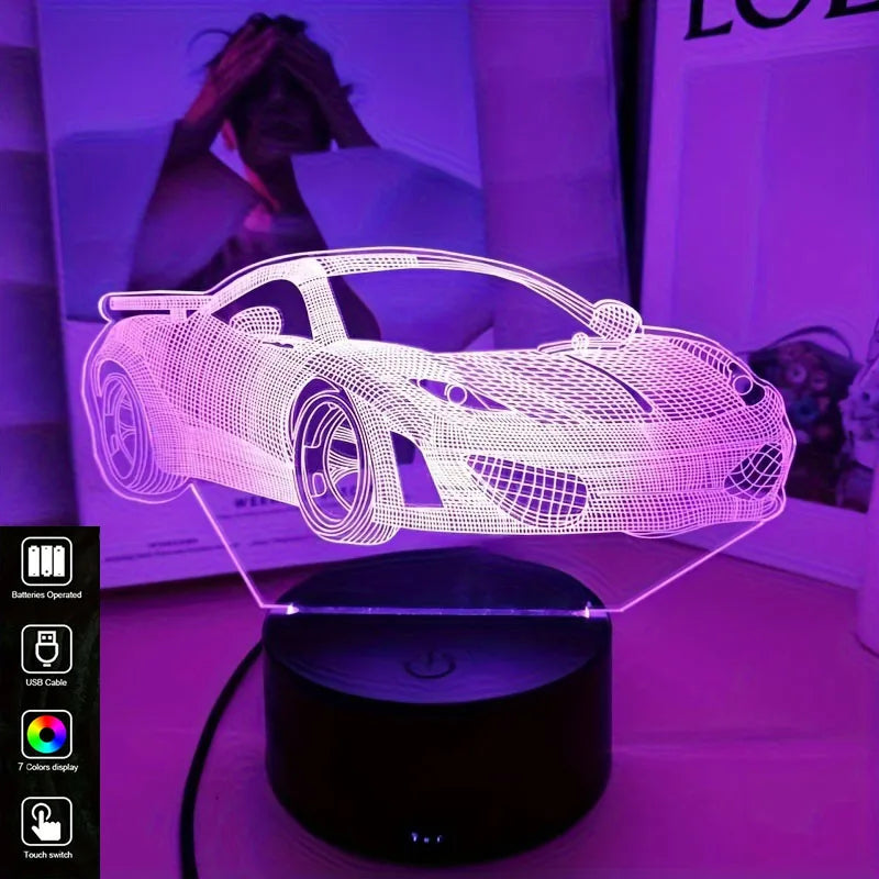 Supercarro - Luminária 3D