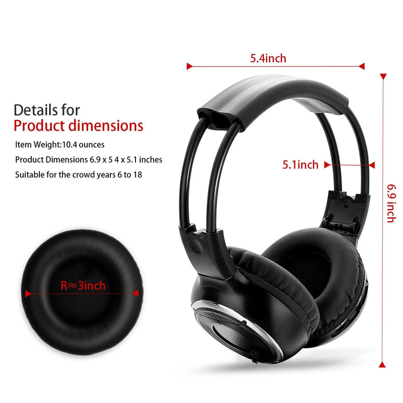 500m Foldable Wireless Silent Disco Headphone OEM Acceptable