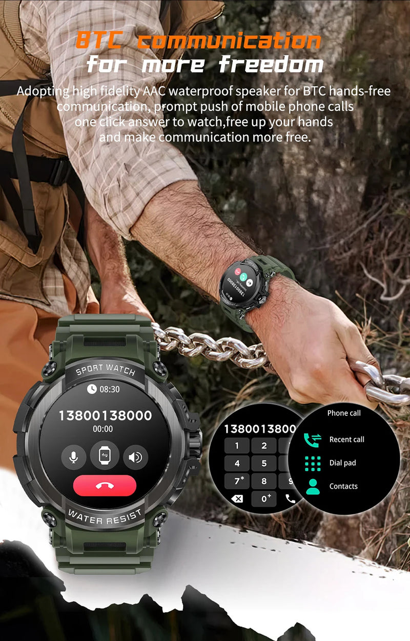 MEVADEN 1.5" Bluetooth Call GPS Smart Watch Men 120+ Sports Fitness Tracker Health Monitor Smartwatch for Android IOS 600mAh T90