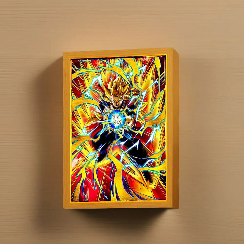 Anime Figure Dragon Ball Z Light Painting Photo Frame Goku Led Night Light Lamp Bedside Table Decorate Christmas Gifts Moon Lamp