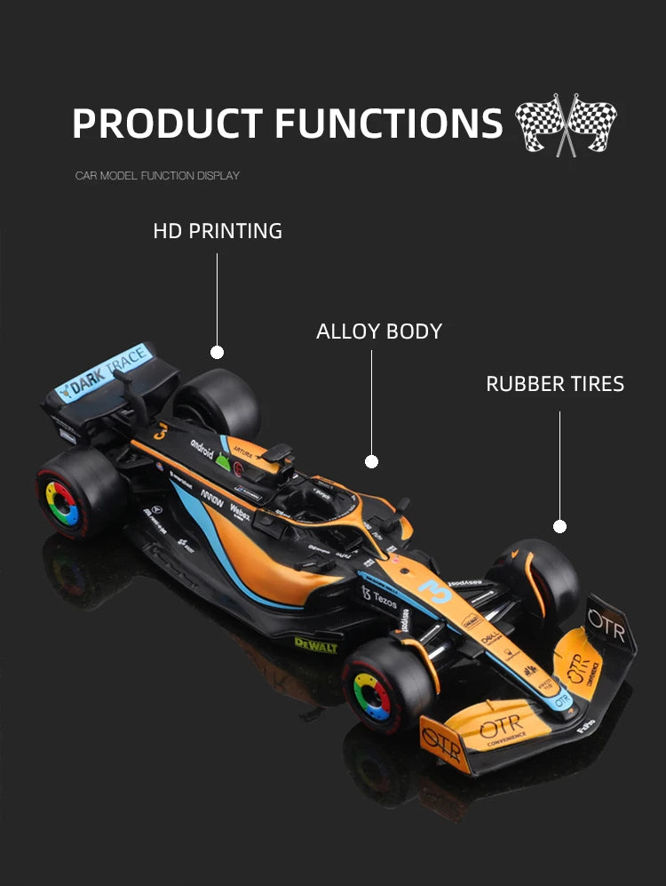 Mclaren 2022 MCL36 Lando Norris & Daniel Ricciardo - Fórmula 1 - Colecionáveis 1: 43